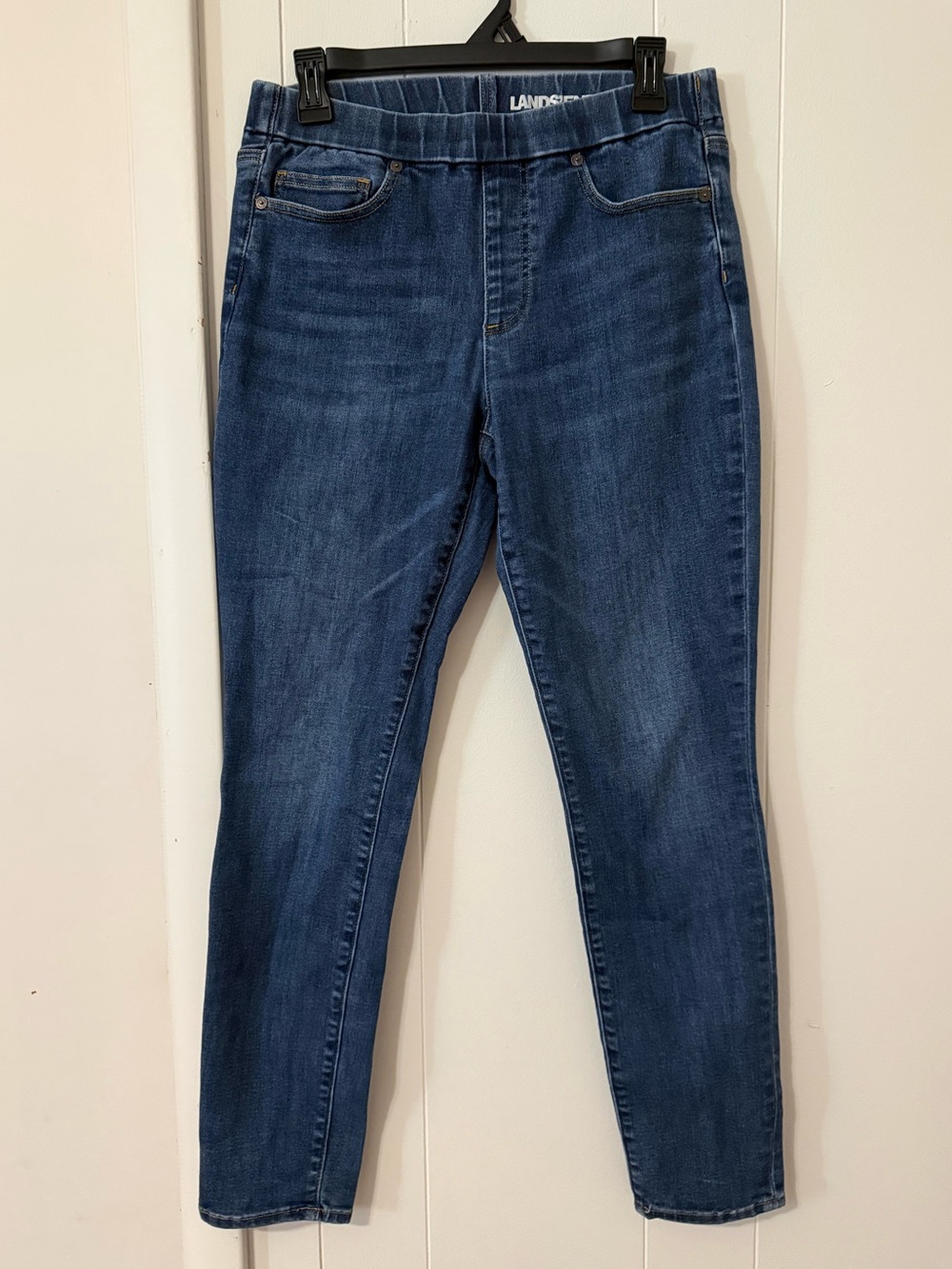 Lands' End Women's Indigo Pull-On Skinny Jeans